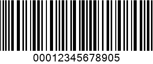 ITF (перамежаваны 2 з 5) barcode example